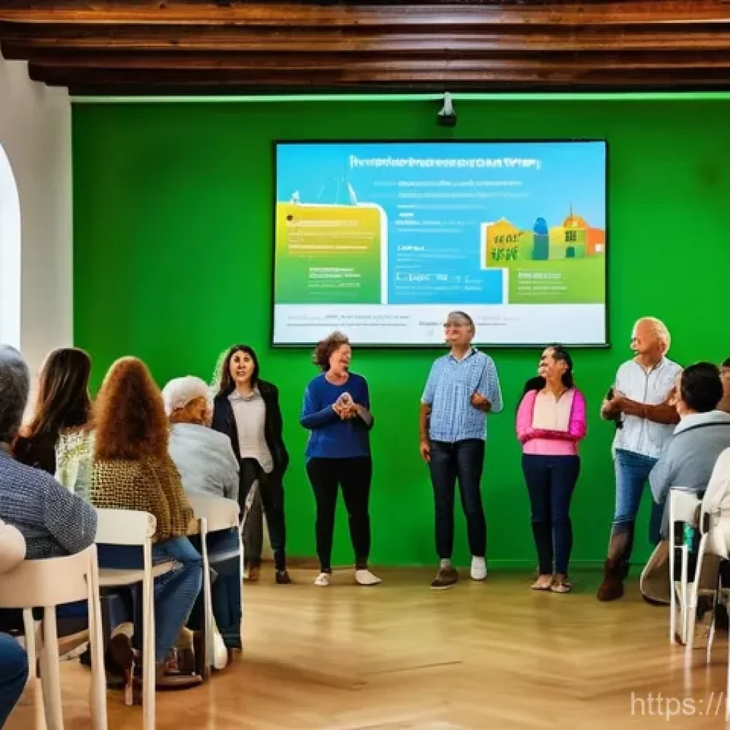 공공정책과 시민 참여 확대 - **Prompt:** A vibrant, diverse group of Portuguese citizens, ranging from energetic young adults to ...